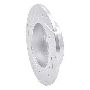 Audi A4 Quattro Brake Rotor (1) - Rear Right - R1 Concepts - Drilled & Slotted - Silver - `96-`05